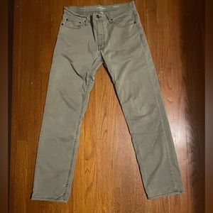 Green canvas pants